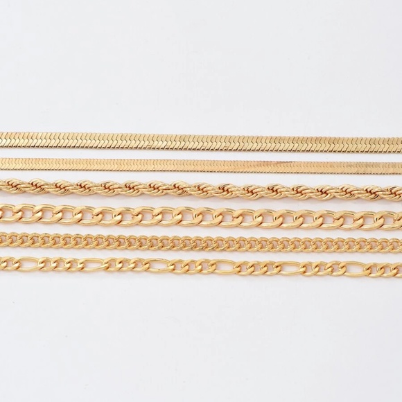 Gold tone chain Bracelet Set - Picture 3 of 4